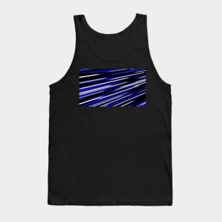 Blue stripes moving from left to right in a diagonal line Tank Top